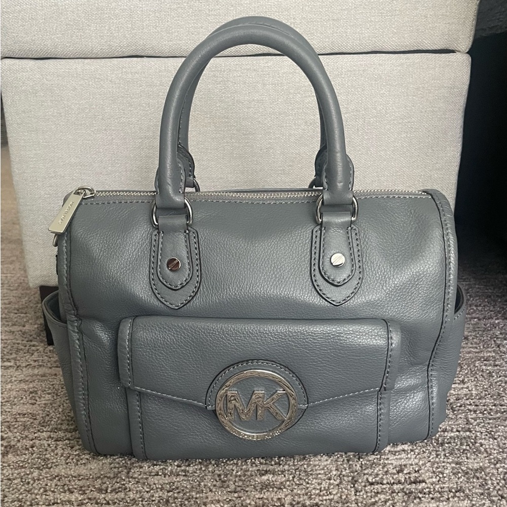 Michael Kors Dark Grey Leather Satchel